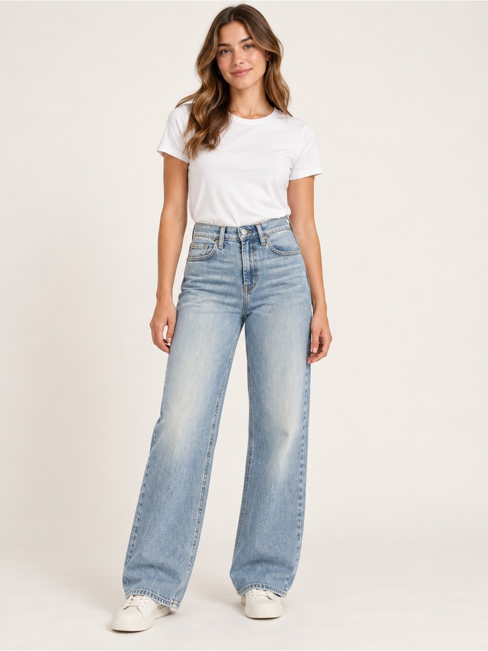 NEW Just Black Denim- Made in USA- Classic High-Rise Wide-Leg Jeans - size 24